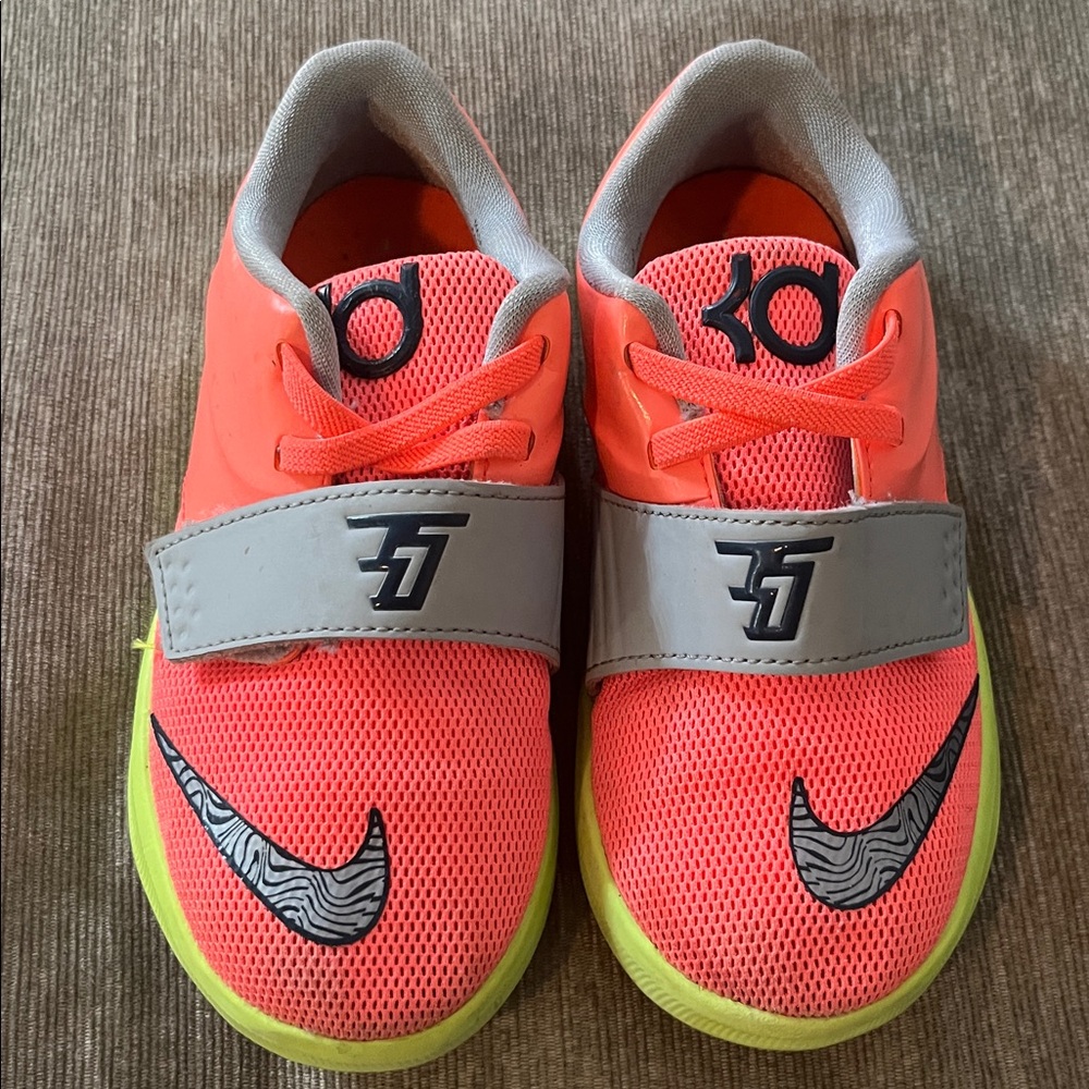 Kids Nike KD Orange/Gray Sneakers Sizes 10C!